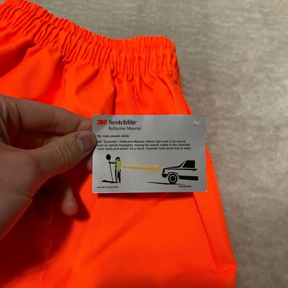 NEW 3M Scotchlite Reflective Work Gear Class E Rain Orange Pants Size 3XL 8915 - Picture 3 of 10